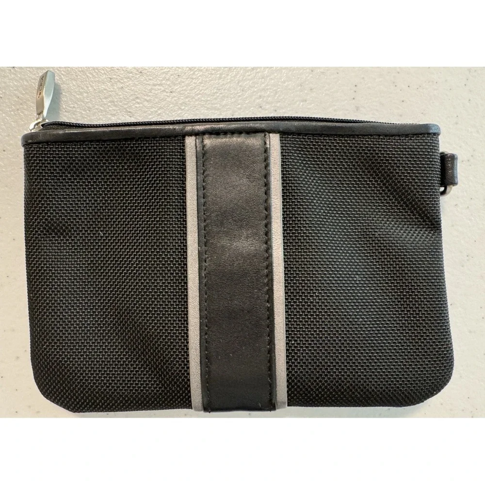 Tumi Elements Black Ballistic Nylon Leather Trim Briefcas Laptop Sleeve&Mini Bag